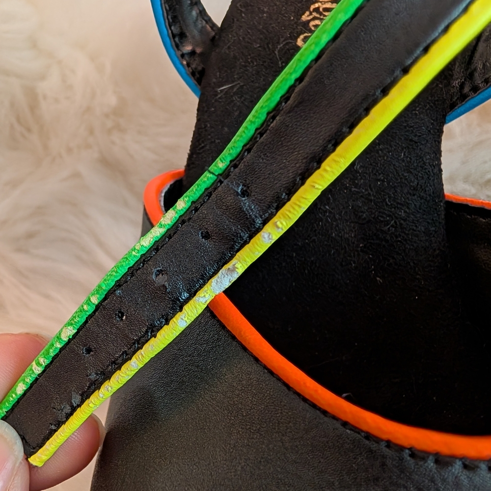 Pleaser Adore 709 Rainbow Chrome Heels - Picture 9 of 11